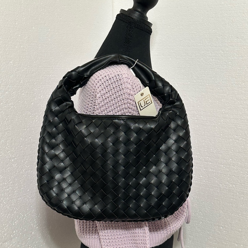 Urban Expressions. NWT. Black Faux Leather Hobo Bag